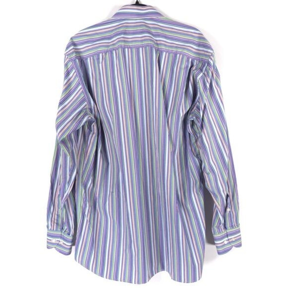 St. Croix MADE IN ITALY Multicolor Striped Long Sleeve‎ Button Up Shirt MEDIUM - Picture 2 of 10